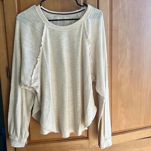 Pilcro long sleeve cream shirt.  Size M. Like new condition